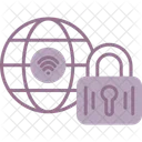 Internet Security Globe Lock Icon