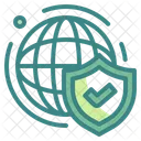 인터넷 보안 네트워크 보안 세계 아이콘