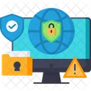 Cyber Crimes Cyber Security Internet Security Icon