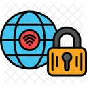 Internet Security Globe Lock Icon
