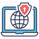 Laptop Internetsicherheit Datenschutz Symbol