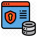 Internetsicherheit Datenbank Hosting Symbol