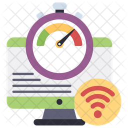 Internet Speed Test Icon - Download in Flat Style