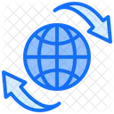 Internet Sync Global Sync Global Recycling Icon