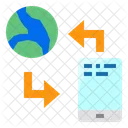 Smartphone Communication World Icon