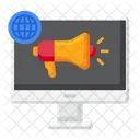 Internet Werbung Social Media Werbung Webseiten Werbung Symbol