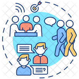 Interpersonal communication Icon - Download in Colored Outline Style