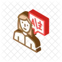 Interpreter Woman Job Icon