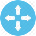 Intersection Four Arrows Icon