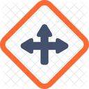 Intersection Asphalt Crossroads Icon