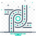 Intersection Multiple Roads Navigation Icon