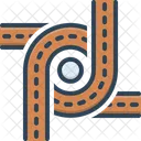 Intersection Multiple Roads Navigation Icon