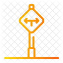 Intersection T Junction Road Signs Icon