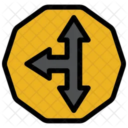 Intersection Sign  Icon