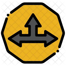 Intersection Sign  Icon