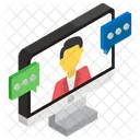 Video Call Job Interview Recruiting Icon