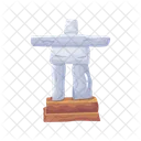 Inukshuk Marco De Pedra Monte De Pedras Construido Ícone