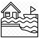 Inundacao Costeira Meio Ambiente Ícone