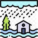 Inundacion Danos Por Agua Fuertes Lluvias Icono