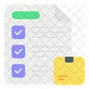 Inventory List Inventory List Shipping And Delivery Logistics Icon