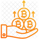 Inversion Moneda Bitcoin Arriba Icon