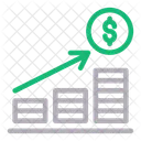 Crecimiento Aumento Dolar Icono