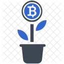 Dinero Bitcoin Digital Icono