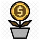 Inversion De Dinero Microcredito Dolar Icono