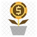 Inversion De Dinero Microcredito Dolar Icono
