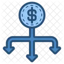 Azul Inversion De Dinero Inversion Icono