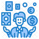 Invesment Businessman Currency Icon