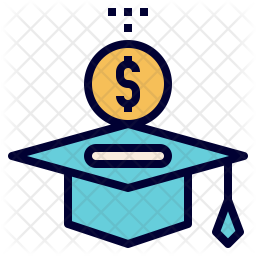 Invest in education Icon - Download in Colored Outline Style