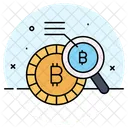 Bitcoin Investigacion Criptomoneda Icono