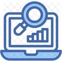 Investigacion De Datos Lupa Analisis Icono