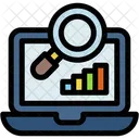 Investigacion De Datos Lupa Analisis Icono