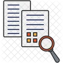 Investigación de documentos  Icono
