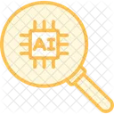 Icono De Linea De Duotono De Investigacion De Inteligencia Artificial Icono