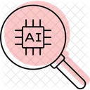 Ai Research Color Sombra Icono De Linea Delgada Icono