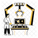 Investigacion De Inteligencia Artificial Automatizacion Laboratorio Icono