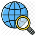 Investigacion Global Busqueda Mundial Investigacion Internacional Icono