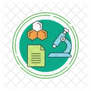 Investigación por microscopio  Icono