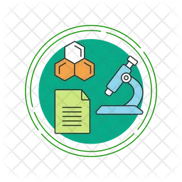 Investigación por microscopio  Icono