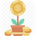 Investimento Crescimento Retornos Ícone