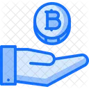 Pagamento Mao Bitcoin Icon