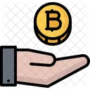 Pagamento Mao Bitcoin Icon