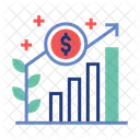 Investimento Com Excesso De Peso Grafico Crescimento Da Economia Ícone