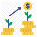 Investimento Juros Dividendo Poupanca Crescimento Negocios E Financas Ícone