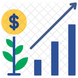 Investimento-lucro financeiro-negócio e finanças-crescimento-dividendo-inflação  Ícone