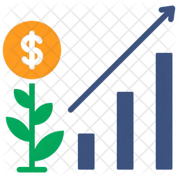 Investimento-lucro financeiro-negócio e finanças-crescimento-dividendo-inflação  Ícone