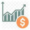 Investissement Revenu Dollar Icône